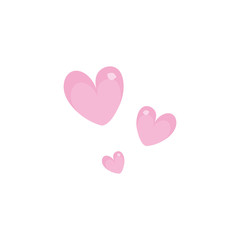 Isolated hearts icons vector design