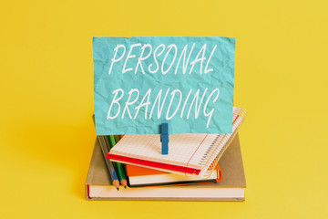 Word writing text Personal Branding. Business photo showcasing process of creating a recognizable...