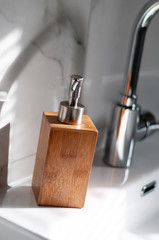 Wooden hand soap bottle 