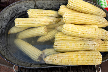 Mexican boiled corn snack called 