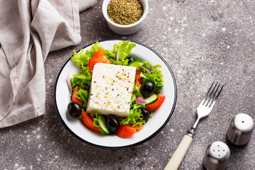 Traditional Greek salad with feta