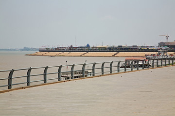 Embankment of Mekong river in Phnom Penh. Cambodia