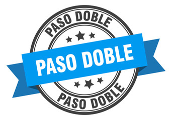 paso doble label. paso dobleround band sign. paso doble stamp