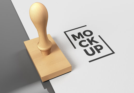 Stamp on Paper Mockup