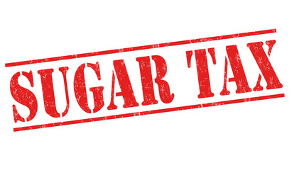 Sugar tax sign or stamp