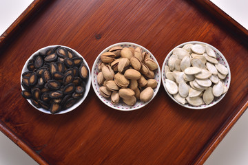 Arrangement Chinese New Year nuts and seeds China