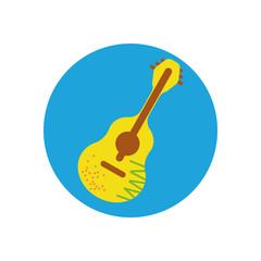 Isolated guitar instrument vector design