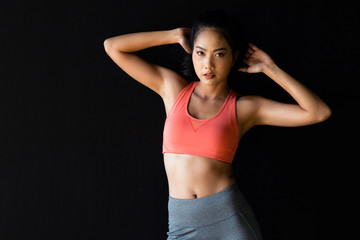 The body of a woman that has been well cared for,attractive fitness woman, trained female body, ,Poses showing body proportions, Portrait of an Asian woman
