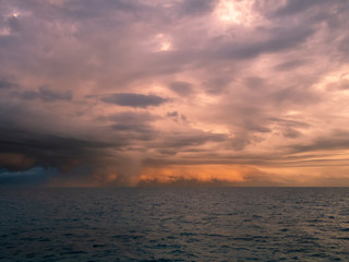 A stunning sunset sky over Malapascua Island in the Philippines