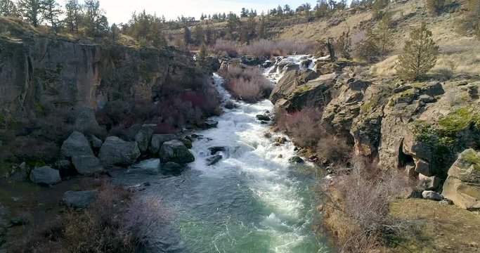 Cline Falls on the Deschutes River in Redmond Oregon, Bend 