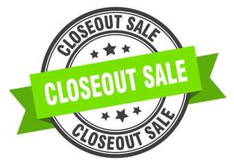 closeout sale label. closeout saleround band sign. closeout sale stamp
