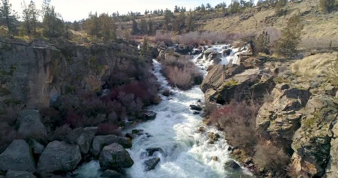 Cline Falls on the Deschutes River in Redmond Oregon, Bend 