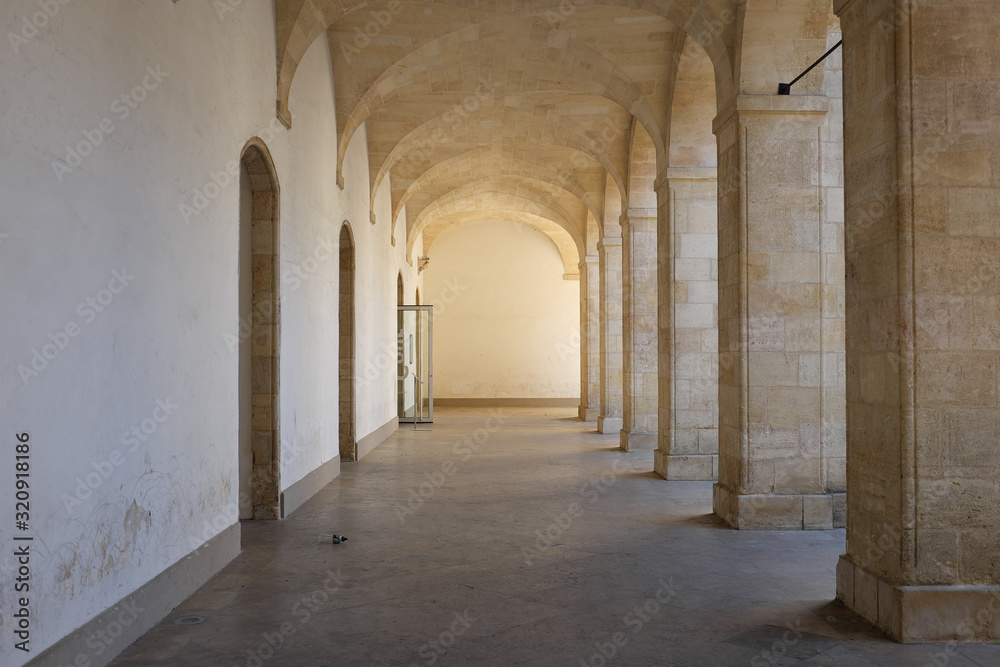 Wall mural bordeaux, france - april 26: capture photo of the soft light architecture on april 26, 2017 in borde