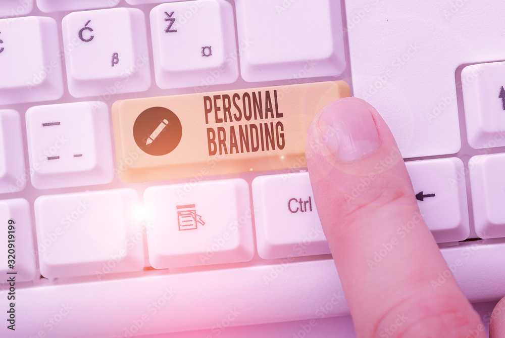 Poster text sign showing personal branding. business photo text process of creating a recognizable professi