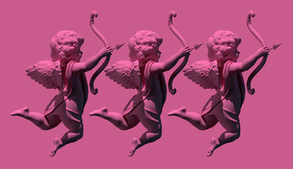 cupid angel for valentines day 3D render