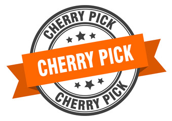 cherry pick label. cherry pickround band sign. cherry pick stamp
