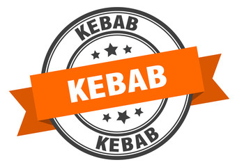 kebab label. kebabround band sign. kebab stamp