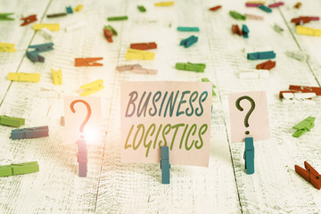 Word writing text Business Logistics. Business photo showcasing concerned with materials...