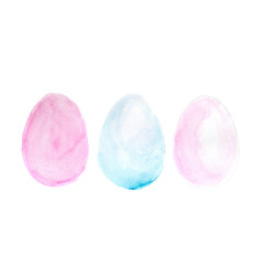Watercolor Seamless hand illustrated pattern with easter eggs