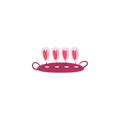 Isolated champagne cups vector design