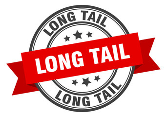 long tail label. long tailround band sign. long tail stamp