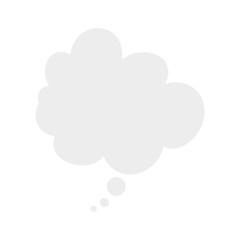 cloud talk bubble comic speech icon white background