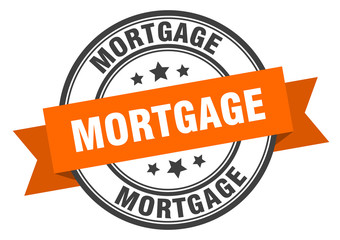 Fototapeta premium mortgage label. mortgageround band sign. mortgage stamp