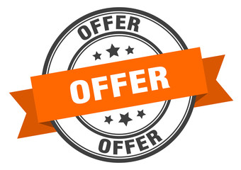Fototapeta premium offer label. offerround band sign. offer stamp