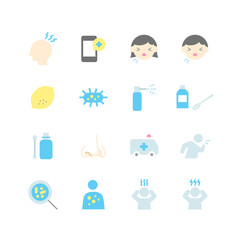 FLU AND COLD ICON SET