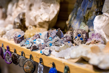 Background. Close-up. Multi-colored stones.