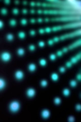SMD bright color LED screen - closeup abstract background, blue lamps, blurred background