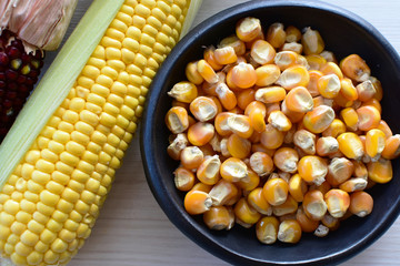 Diversity of very colorful, organic and natural ears