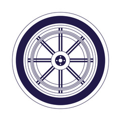Obraz premium car tire icon, flat design