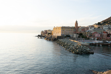 Fototapeta premium Genova Nervi is a rustic seaside Italian town in Italian Riviera