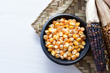 Diversity of very colorful, organic and natural ears