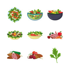 bundle of nutritive healthy food