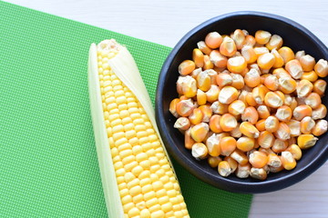 Diversity of very colorful, organic and natural corn