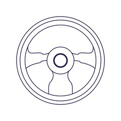 steering wheel icon, flat design