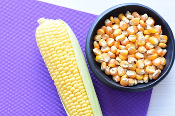 Diversity of very colorful, organic and natural corn