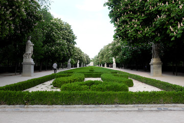 Madrid, Spain - April 28: Capture photo of the park on April 28, 2017 in Madrid, Spain.
