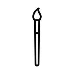 paint brush art color tool equipment icon thick line