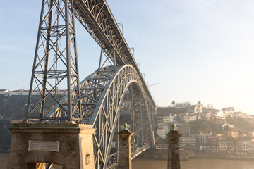 Fototapeta premium Famous iron bridge in the city of Porto, Portugal, Europe