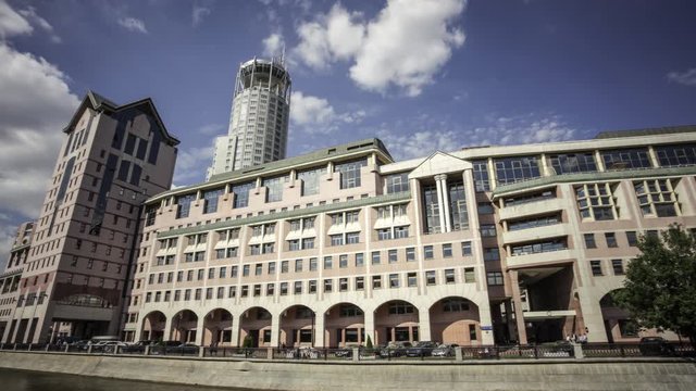 Office building, Moscow, time lapse