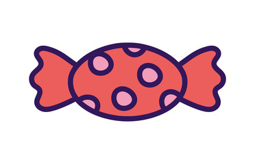 sweet wrapped candy confectionery icon