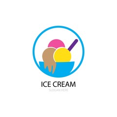 ice cream logo vector