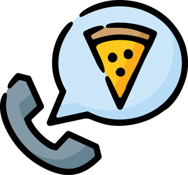 Order Pizza Doodle Sketch Icon