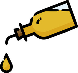 Bottle Of Olive Oil Doodle Sketch Icon