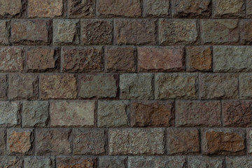 Fototapeta premium Wall of natural stone blocks, texture