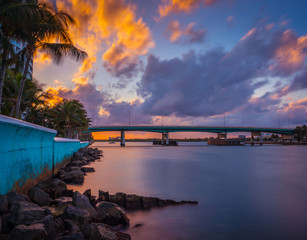 bridge sunset coast sea river water sky lake dawn nature dusk cloud blue horizon panorama beach beautiful florida lighting © Alberto GV PHOTOGRAP