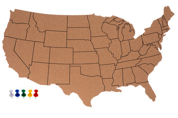 usa map of united states of america